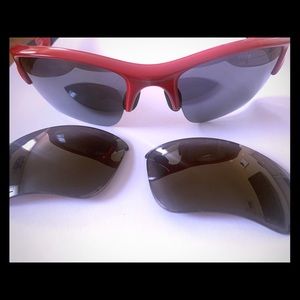Oakley Red Sox Half Jacket with spare Prism Lenses